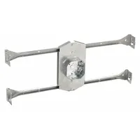 B-LINE BY EATON Fan Hanger: Steel, Steel Material & Nominal Size, Octagon, 2 Gangs, 1 1/2 in Box Dp (MPN BA50F)