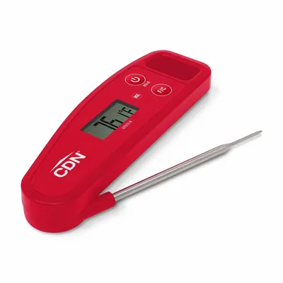 CDN DT572-R Folding Thermometer, Metal Detectable, NSF Certified - Digital Thermometers for Food