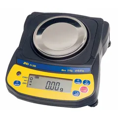 The A&D WEIGHING EJ-610 is a precision lab balance with a 610 g capacity, 0.01 g readability, and 0.01 g repeatability. It features an LCD display and an ABS housing. Suitable for general analytical weighing tasks in laboratory and educational settings.