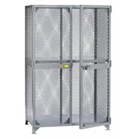 LITTLE GIANT Bulk Storage Locker: 49 in x 33 in x 78 in, 1 Fixed Shelf, Legs, Gray, Gray, Shelves (MPN SL1-3048)