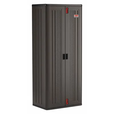 SUNCAST Storage Cabinet: 30 in x 20 1/4 in x 72 in, 4 Adj Shelves - Commercial Plastic Shelf Cabinets