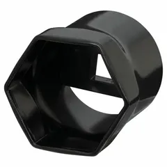 This SAE lock nut socket features a 6-point standard design with a 4 1/8 in socket size. The powder-coated finish provides corrosion resistance. It is used for removing and installing SAE lock nuts in automotive and industrial applications.