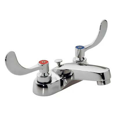 SYMMONS Bathroom Faucet: S2502, Metal, 2.2 gpm Flow Rate, Centerset, Straight, Wristblade - Centerset Handle Bathroom Faucets