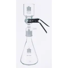 This KIMBLE microfiltration assembly is constructed from aluminum and includes a stopper. It accommodates 47 mm filter membranes and has a 1 L funnel capacity. The assembly is non-sterile and suitable for general laboratory microfiltration applications.
