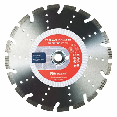 HUSQVARNA VCM-14 Diamond Saw Blade, 14 in, 1 in Arbor, Wet - Metal-Cutting Blades