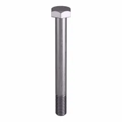 Grade B8M heavy hex bolt with 5/8"-11 thread size, manufactured to ASTM A193 material standards and ASME B18.2.1 dimensional standards. Plain finish. Suitable for structural fastening in applications requiring corrosion resistance and strength, such as flanges and pressure vessels. Supplied without nut.