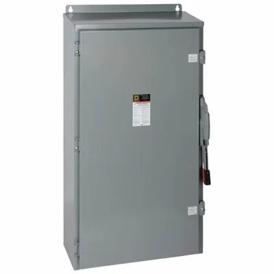 SQUARE D Safety Switch: Fusible, 400 A, Three Phase, 240V AC, Galvanized Steel - Fusible Safety Switches