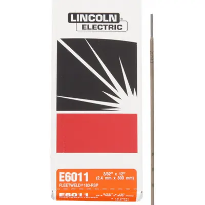 LINCOLN ELECTRIC Stick Electrode: Carbon Steel, E6011, 3/32 in x 12 in, 5 lb - Electrodes for All-Position Welding with AC Power
