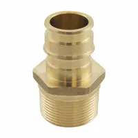 UPONOR Barbed Fitting Adapter: 1 1/2 in ID x 1 1/2 in Pipe Size, Barbed x NPT, Brass, Expansion (MPN LF4521515)