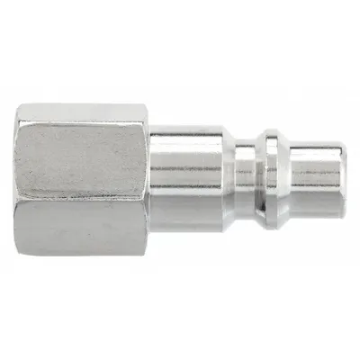 SPEEDAIRE Quick Connect Hose Coupling: 3/8 in Body Size, 3/8 in Hose Fitting Size - Industrial Interchange Steel Quick-Connect Air Coupling Plugs