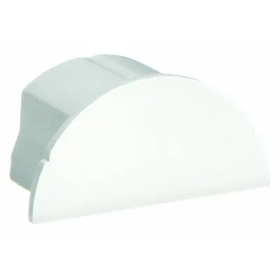 D-LINE End Cap: 1 1/4 in Wd, 1/2 in Ht, Plastic - End Fittings for Nonmetallic Single-Channel Raceways