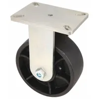 COLSON Plate Caster: Rigid, Iron, 6 in Wheel Dia, 3 in Wheel Wd, 7 1/2 in Mounting Ht, Rectangle (MPN 410FR06501R)