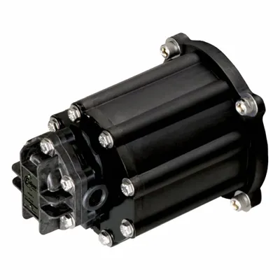 PULSAFEEDER Rotary Gear Pump Head: Magnetic Drive, PVDF, 3/8" FNPT, PTFE, Aluminum Ceramic - Mag-Drive Gear Pump Heads