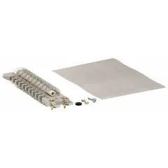 Replacement heating element for heat guns, rated at 400°F. Measures 2 inches in overall length and 2 inches in overall width. Used to restore heat output in compatible heat gun models for applications such as heat-shrinking, paint stripping, and thawing.