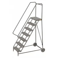 TRI-ARC Wheelbarrow Ladder: 5.8 ft Platform Ht, Assembled, No Locking Mechanism, Aluminum (MPN WLARTR107165)