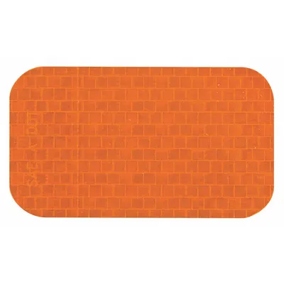 INCOM MANUFACTURING Floor Marking Tape: Rectangle, Solid, Orange, No Legend, 2 in x 3 1/2 in - Rectangle-Shaped Floor Marking Tape