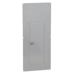 Non-vented load center cover with door for Square D QO load centers. Designed for surface mounting on QO140M200P enclosure box. NEMA 1 rated. Compatible with models QO140L200PG, QO132M150P, and QO140M200P.