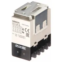 OMRON Enclosed Power Relay: Bracket Mounted, 25 A Current Rating, 100/120V AC, 4PST-NO (MPN G7J-4A-B-W1-AC100/120)