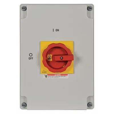 Siemens Safety Switch: Non-Fusible, 100 A, Three Phase, Non-Metallic - Non-Fusible Disconnect Switches