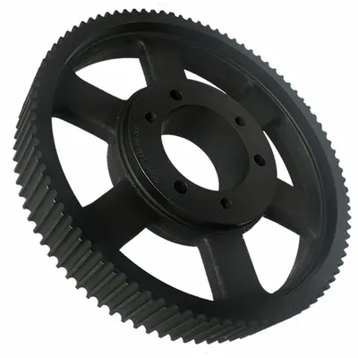 OEM Timing Belt Pulley: Curvilinear - HTD Section QD Bushed Timing Pulleys