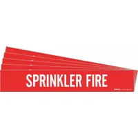 Pipe Marker: Sprinkler Fire, Red, White, Fits 8 in and Larger Pipe O.D., 1 Pipe Markers, 5 PK (MPN 7268-1HV-PK)