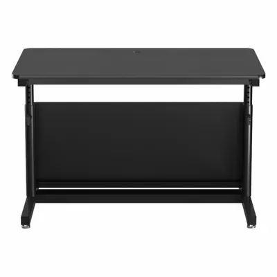 VERSADESK Standing Desk: Black, Wood, 60 in Overall Wd, 30 in Overall Dp - Manual Adjustable-Height Desks