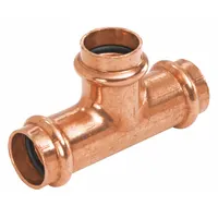 NIBCO Tee,4" x 4" x 3/4",Press Ends: Tee, 4 in CTS x 4 in CTS x 3/4 in CTS size, Copper, EPDM O-Ring (MPN 9112600PC)
