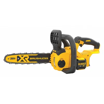 DEWALT Battery-Powered Chainsaw: 12 in Bar Lg, Rear Handle, Auto Chain Oiler, 20 V - Battery-Powered Chainsaws