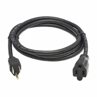 EATON Power Cord: 6 ft Lg, 3/16, 5-15P Plug, 5-15R Receptacle, SJT, PVC, 13 A Current, 125V AC (MPN P022-006-13A)