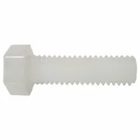 Hex Head Cap Screw: Nylon, Not Graded, Plain, 1/4"-20, Coarse, 1 in lg, Fully Threaded, Inch, 10 PK (MPN NY1420-1HH-UF01)