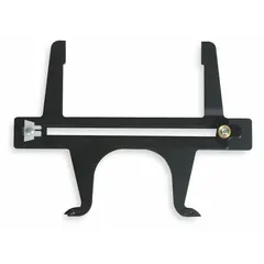 This universal brake shoe resetting gauge features internal/external jaws and a plastic bushing. It measures brake drum diameters from 6-3/8 in to 14-1/4 in. The tool assists in adjusting brake shoes to match drum size for proper brake function. Suitable for use on a wide range of vehicle makes and models.