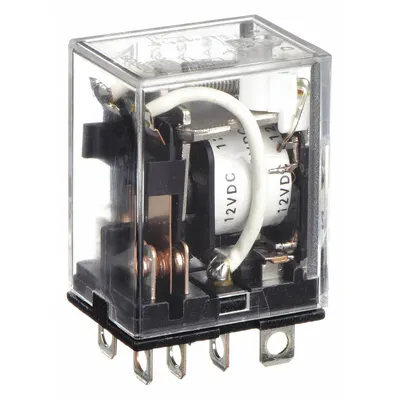 OMRON General Purpose Relay: Socket Mounted, 10 A Current Rating, 12V DC, DPDT - Socket-Mounted Relays