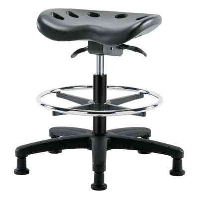 OEM Tractor Stool: Polyurethane, Ht Range 19 in to 26 1/2 in, 17 in Seat Wd - Polyurethane Lab Stools