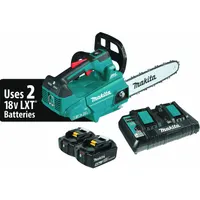 MAKITA Battery-Powered Chainsaw Kit: 14 in Bar Lg, Top Handle, Adj/Auto Chain Oiler, 18 V, 30 cc (MPN XCU08PT)