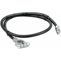 GROTE Battery Cable: Top Post Cable, 4 ga Wire Size, 36 in Overall Lg, Black, 60VDC, Bolt (MPN 84-9229)