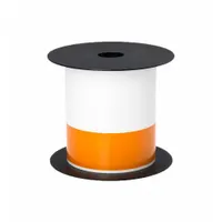 Pre-Cut Label Stock Roll: Orange Header, 4 in, Vinyl, Orange/White, Indoor/Outdoor (MPN BMSLT406AFC150)