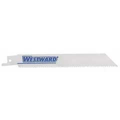 These reciprocating saw blades are designed for cutting wood that may contain embedded nails. Each blade has a rigid profile for straight cuts. Sold in a pack of 5, with a blade length of 12 inches and a thickness of 1 mm.