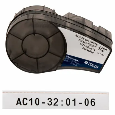 BRADY Tag Label: 10 ft, Polyester - Brady Continuous Label Roll Cartridges