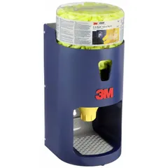 This table-top and wall-mountable dispenser holds a 500-pair refill of uncorded bullet-shaped earplugs. The earplugs are red/yellow and provide a 33 dB NRR. Suitable for use in industrial environments where hearing protection is required.