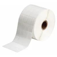 Wraparound Label: 3/4 in x 1/2 in, Vinyl, Black on White, For 6 AWG to 0 AWG Wire Gauge (MPN THT-68-498-5-SC)