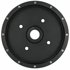 Hydraulic knockout die with 6-inch nominal size for use with compatible knockout tools. Creates clean holes in sheet metal, electrical enclosures, and panels for conduit or cable installations.
