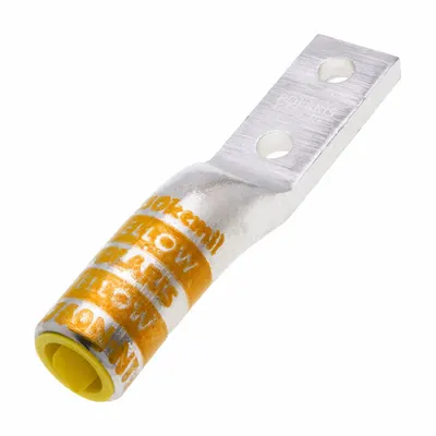 POLARIS Compression Lug: For 750 kcmil, Stranded Wire, 1/2 in Stud Size, Long - Two-Hole Compression Lugs