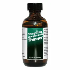 Solvent-based thinner for diluting TEMPIL temperature-indicating liquids, crayons, and pellets to maintain consistent viscosity. Used in industrial processes such as welding, heat treating, and metalworking for precise surface-temperature monitoring.