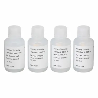 OAKTON Turbidity Standard Set: ACS, 60 mL Volume, Liquid, 0.2, 20, 100, 800 NTU - Turbidity Standards