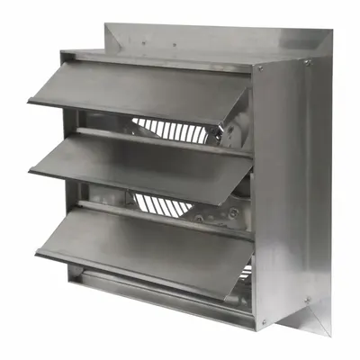 CANARM Exhaust Fan: 12 in Blade, 2 Speed, 1/4 hp, Totally Enclosed Air Over, 1,670 cfm - Standard Shutter-Mount Exhaust Fans