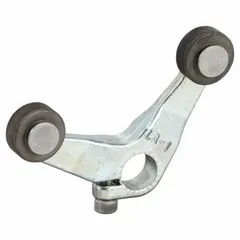 Fixed forked-roller lever actuator for limit switches, with outside offset roller position and 1.5 in maximum arm/operator length. Compatible with 9007C series limit switches. Used in industrial machinery and automated equipment to detect mechanical position via roller contact.