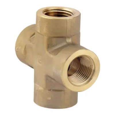 PARKER Metal Pipe Cross: Cross, 1/2 in x 1/2 in x 1/2 in x 1/2 in, 1,900 psi - Threaded High-Pressure Pipe Fittings