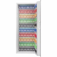Key Cabinet: 240 Key Capacity, Digital Lock, Steel, White, 34 in Ht, 15 3/4 in Wd, 4 3/4 in Dp (MPN AX13368)