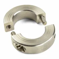 RULAND MANUFACTURING Balanced Shaft Collar: 2-Piece, Metric, Round, Clamp-On, 70 mm Bore Dia, 303 (MPN MSPB-70-SS)