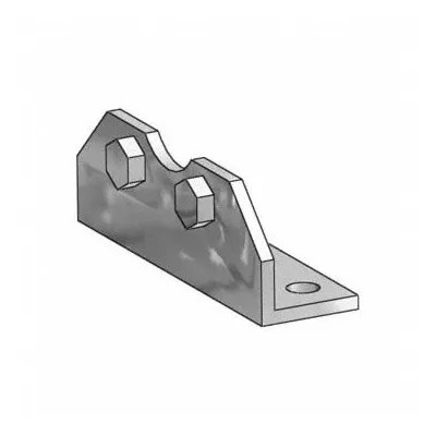 SPEEDAIRE Foot Bracket: Flange/Foot Mount Type, Fits 63 mm Bore Dia, Stainless Steel - Foot Mounting Brackets